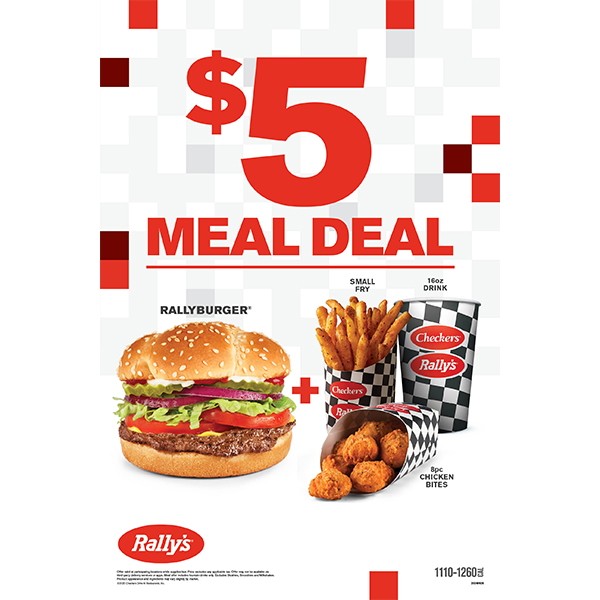 Rally's Window Cling 5DollarMealDeal