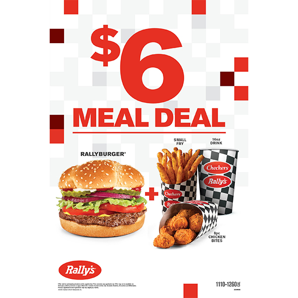 Rally's Window Cling 6DollarMealDeal