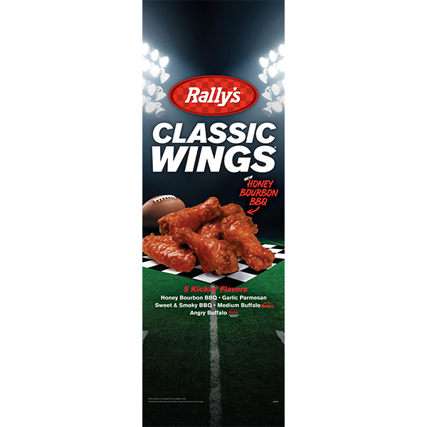 Rally's Vertical Banner Classic Wings