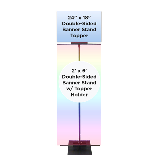 Twin Towers Vertical Banner Stand
